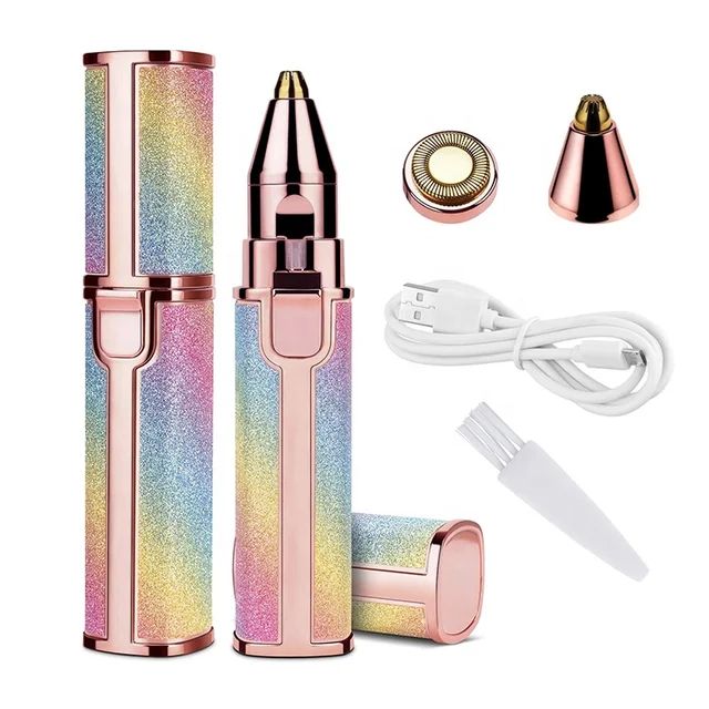 2-in-1 Electric Eyebrow Trimmer & Shaver – Rechargeable Painless Hair Remover