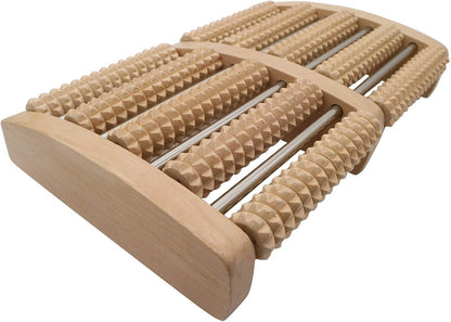 Premium Wooden Foot Massage Roller – Acupressure Reflexology Stress Relief Massager