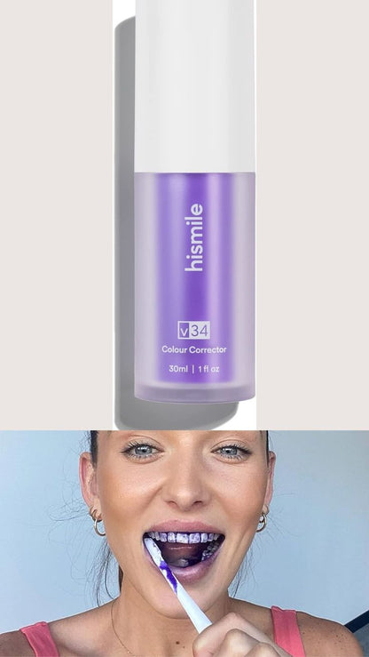 Hismile V34 Purple Whitening Toothpaste – Instant Stain & Yellow Reduction