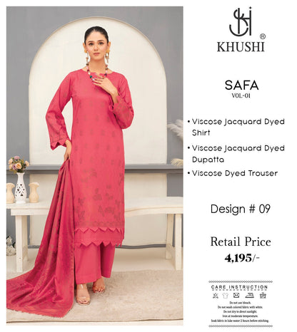 KHUSHI Safa Vol 1 – 2025 (Viscose Linen Jacquard Collection)