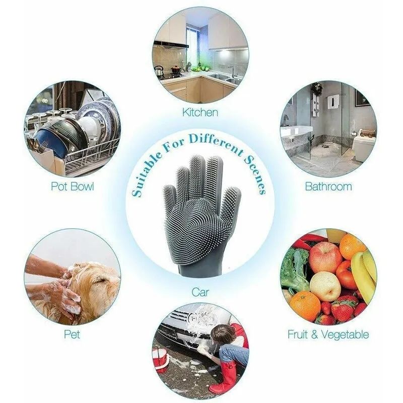 Silicone Waterproof Washing Gloves